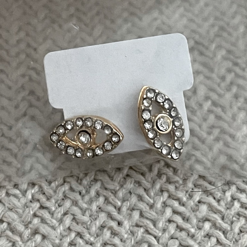 Evil Eye‎ Crystal Stud Earrings